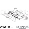 Cifial 31111BS.U Brookhaven Cross 3 Hole Wall Basin Mixer Dimension